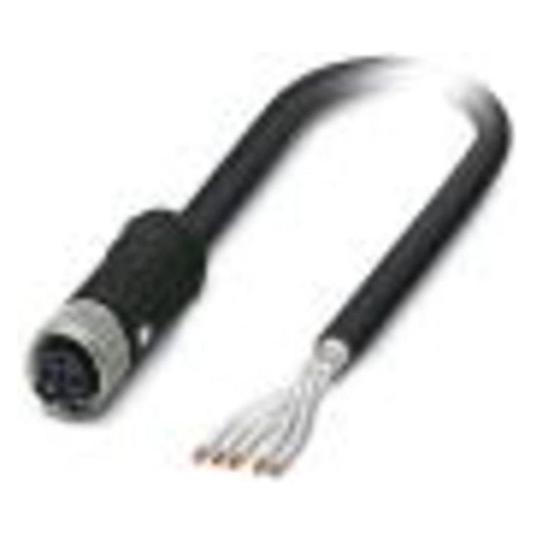 Phoenix Contact Nero 1407332 Cavo Di Collegamento Sensore/Attuatore 5 M Numero Di Poli: 5 1 Pz., Cavo + Spina Elettrica,