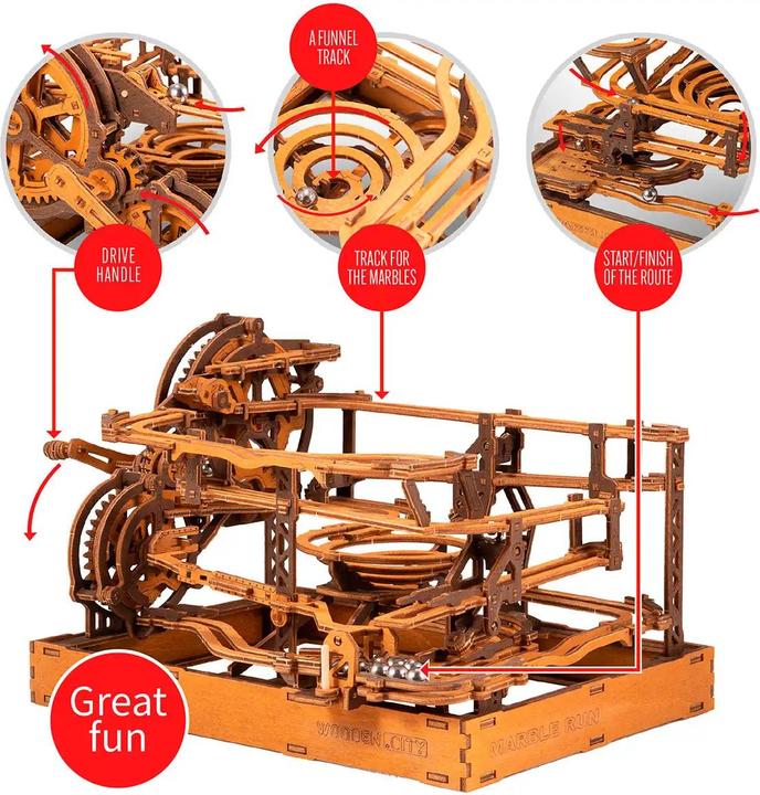 Actual product image WoodenCity Holzmodel 3D Marble Run