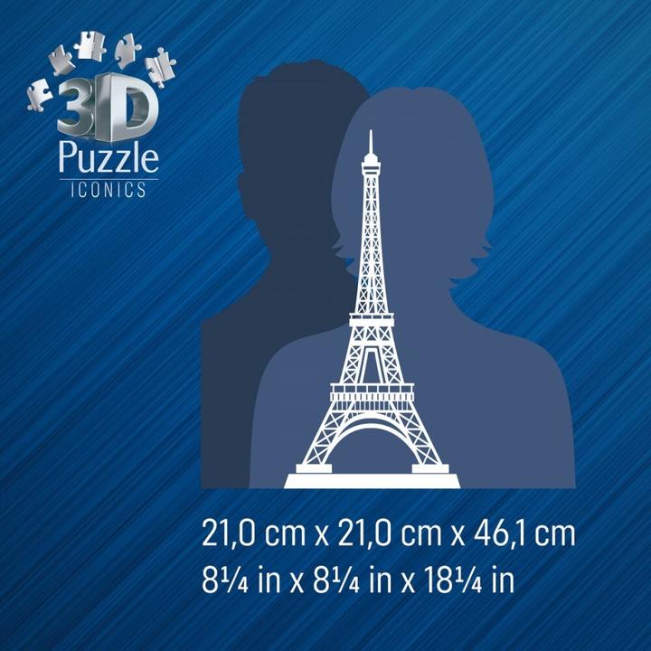 Actual product image Ravensburger 3D Puzzle 216 Teile - Iconics: Eiffelturm - mit Licht (216 pieces)