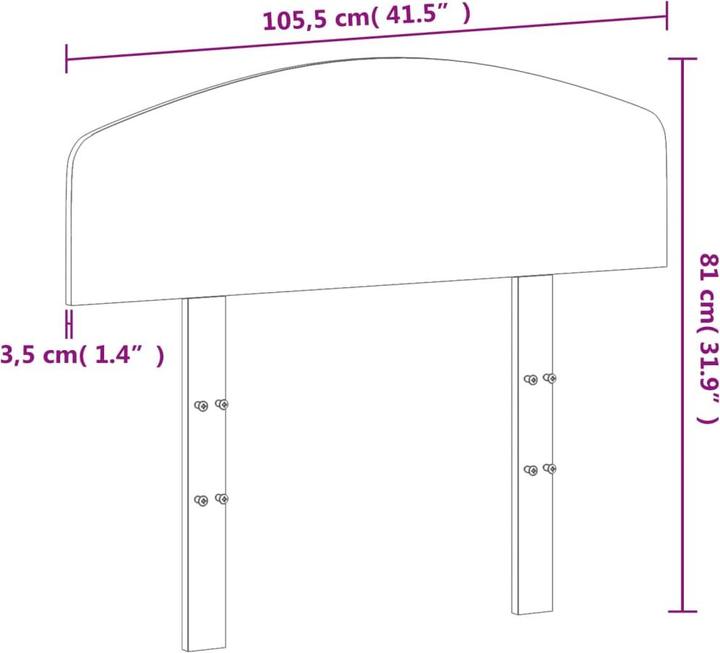 Actual product image vidaXL Kopfteil (105.50 x 3.50 x 81 cm)
