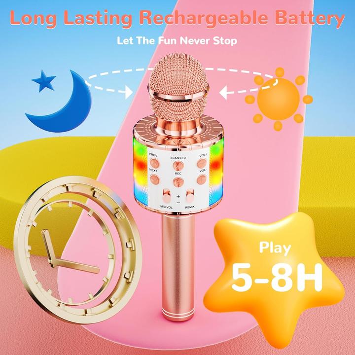 Produktbild Ankuka LED Karaoke Mikrofon Kinder mit Stimmenverzerrer