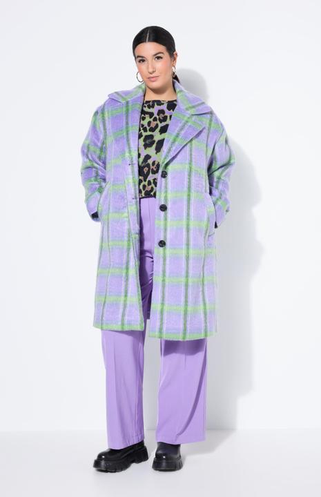 Actual product image Studio Untold Checked coat, oversized, lapel collar, long sleeve