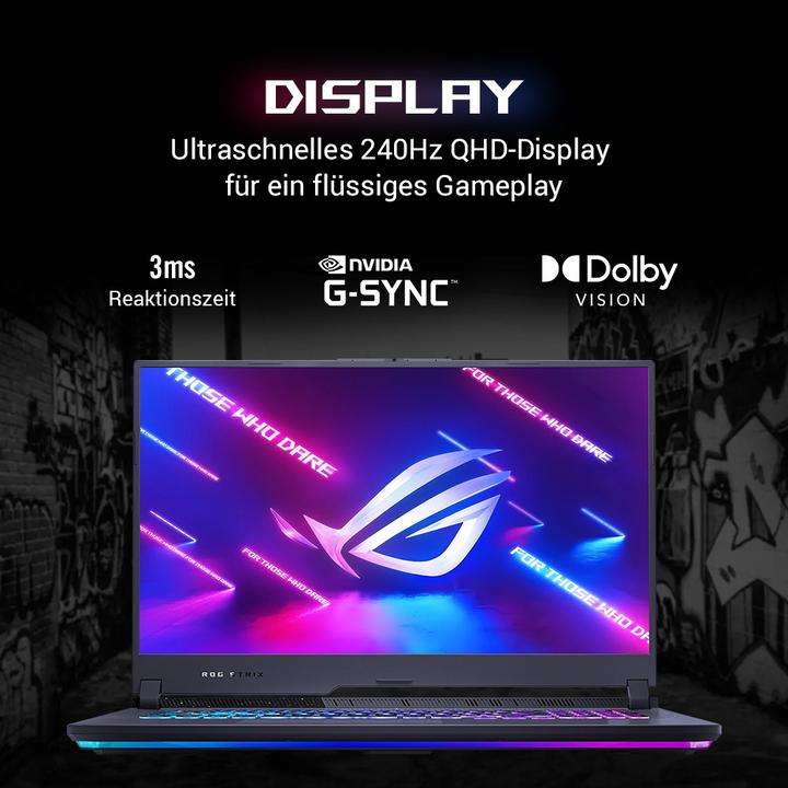 Actual product image ASUS ROG Strix G17 RTX 4060 (17.30", AMD Ryzen 9 7940HX, 16 GB, 1000 GB, DE)