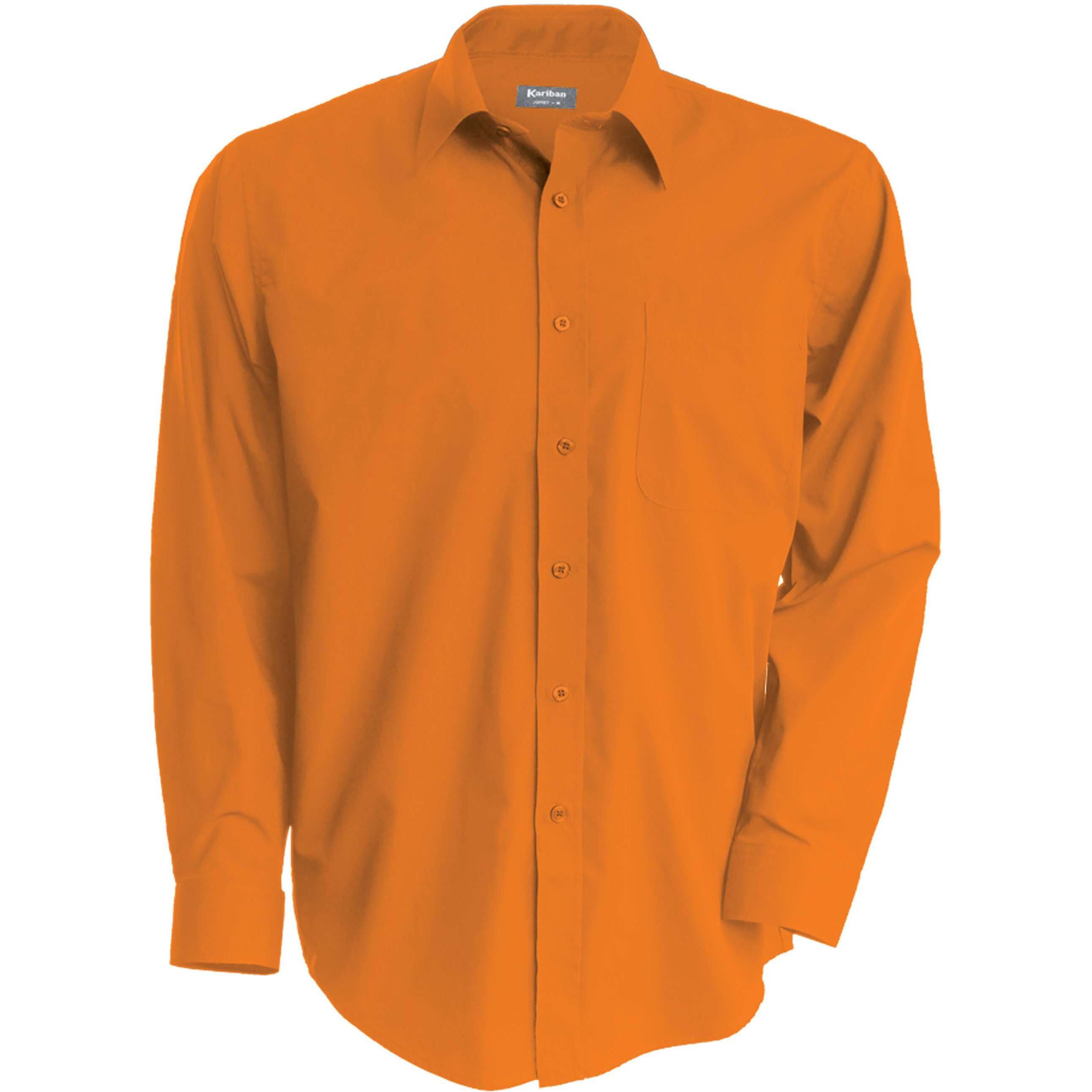 Kariban, Herren, Hemd, Jofrey, Orange, (5XL)
