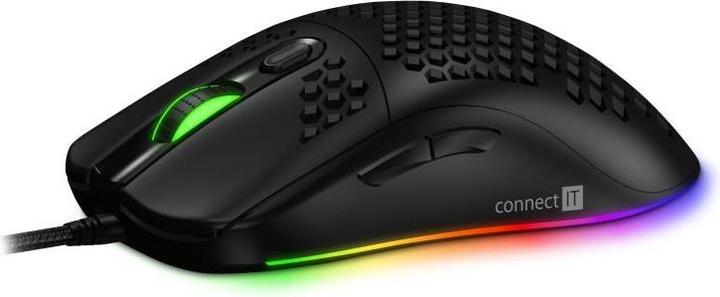 Actual product image Connectit CONNECT IT BATTLE AIR 2 professional optical gaming mouse + SW, 12800 DPI, black (Cable)