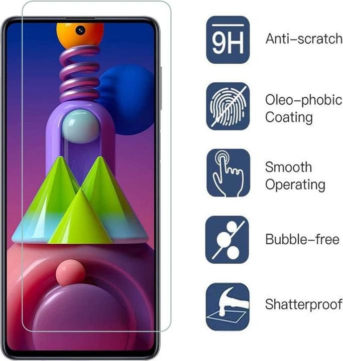 Produktbild Screenguard Samsung Galaxy M51 Panzerglas Schutzfolie Case Friendly Design (1 Stück, Samsung Galaxy M51)