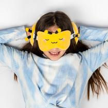Actual product image Puckator Relaxeazzz Plush Adorabugs Bee Round Travel Pillow & Eye Mask (Head & neck pillow)