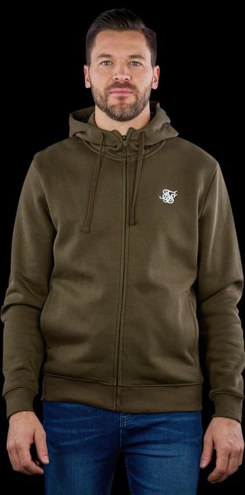 Immagine prodotto Siksilk Felpa con cappuccio Khaki Essential Zip Through Funnel Hoodie (S)