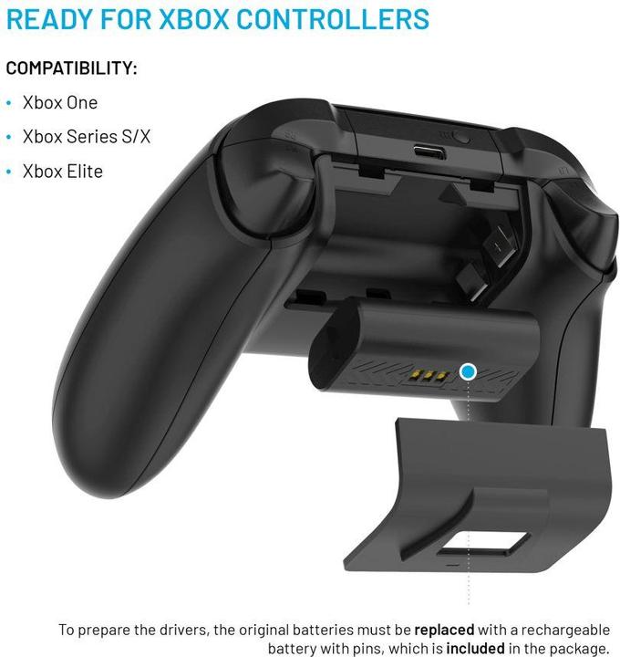 Immagine prodotto Fixed Dock di ricarica doppio per controller wireless Xbox Series S, X e One, nero (Xbox Series X, Xbox One S, Xbox Serie S)