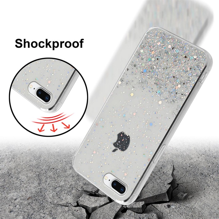 Actual product image Cadorabo TPU cover sparkling glitter (Apple iPhone 7 Plus, Apple iPhone 7s Plus)