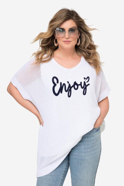 Produktbild Miamoda Pullover, oversized, Ajourstrick, ENJOY, V-Ausschnitt (50)