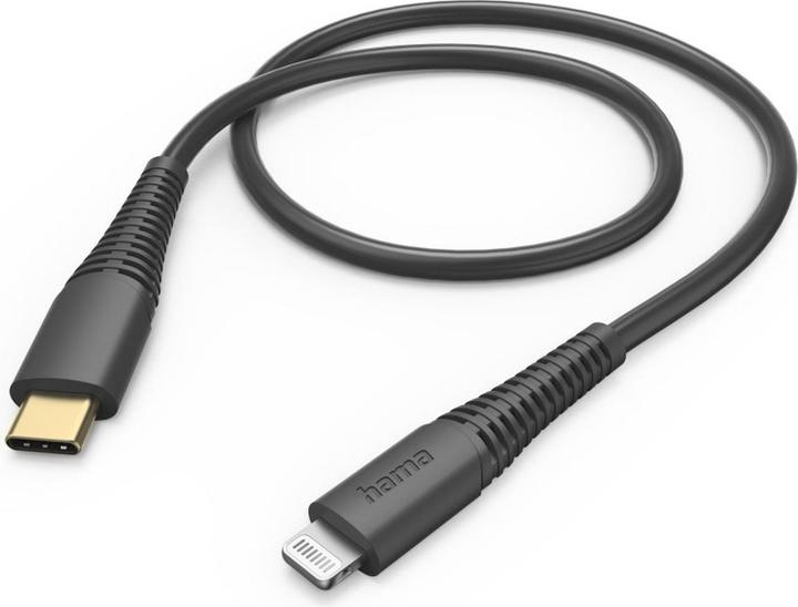 Image du produit Hama Câble USB, USB-C - Lightning, 1,5 m, noir (1.50 m, USB 2.0)
