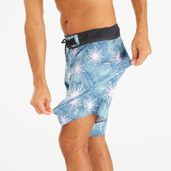 Actual product image Olaian Boardshorts Herren lang Morpho Yingyang 20" blau (42)