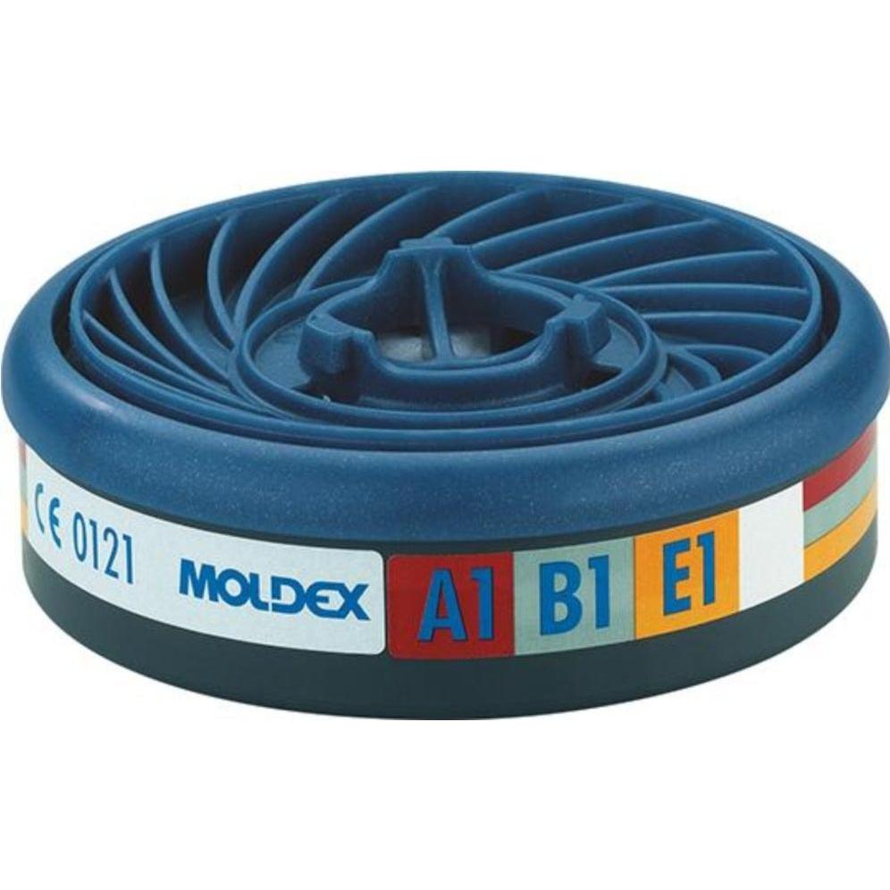 Moldex, Maschera respiratoria, Filtro gas A1B1E1, per serie 7000 + 9000, EasyLock, gas organici, gas inorganici e S (FFA1B1B1E1K)