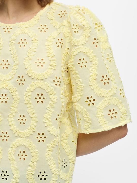 Image du produit Object Besticktes Oberteil mit Puffärmeln (42)