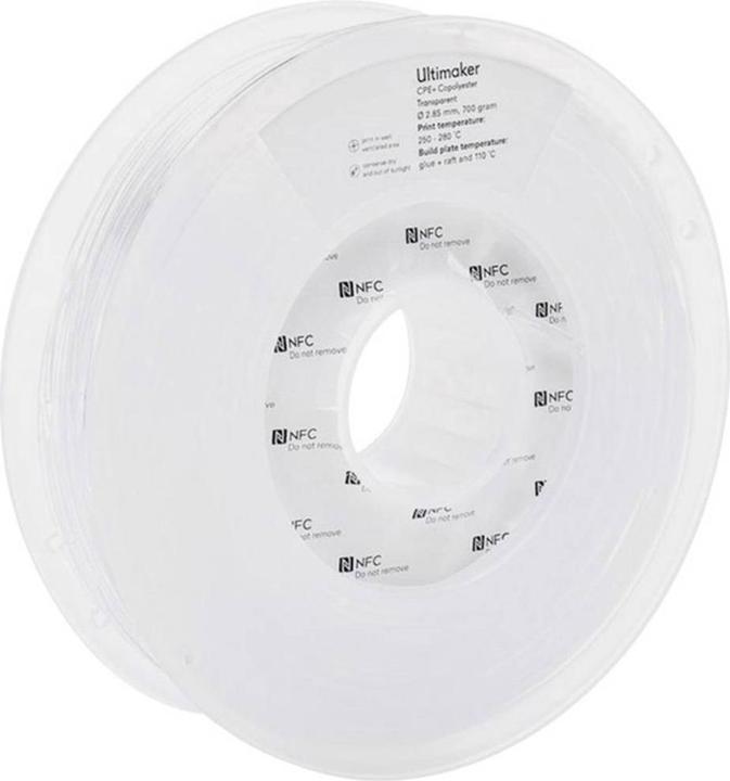 Produktbild Ultimaker Filament 1643 CPE+ chemisch be (CPE+, 2.85 mm, 700 g, Transparent)