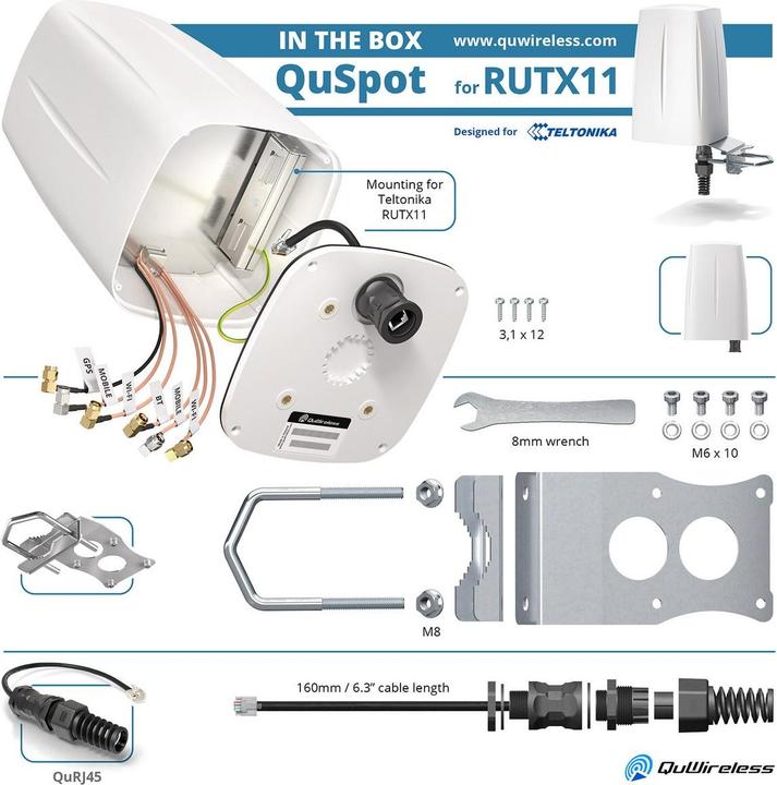 Immagine prodotto Teltonika Antenna LTE QuSpot AX11S Alloggiamento esterno per RUTX11 (2G)
