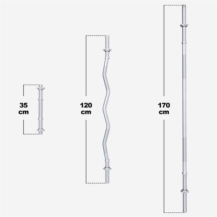 Image du produit Gorilla Sports Ensemble d'haltères longs (4 x 5 kg, 4 x 2,5 kg, 4 x 10 kg, 4 x 1,25 kg)