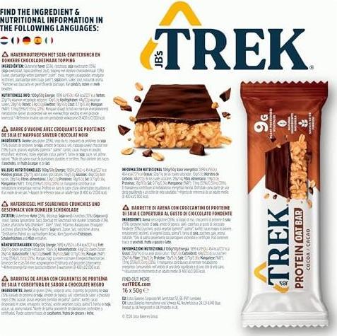 Produktbild TREK Protein Haferriegel (800 g, 16 Stk.)