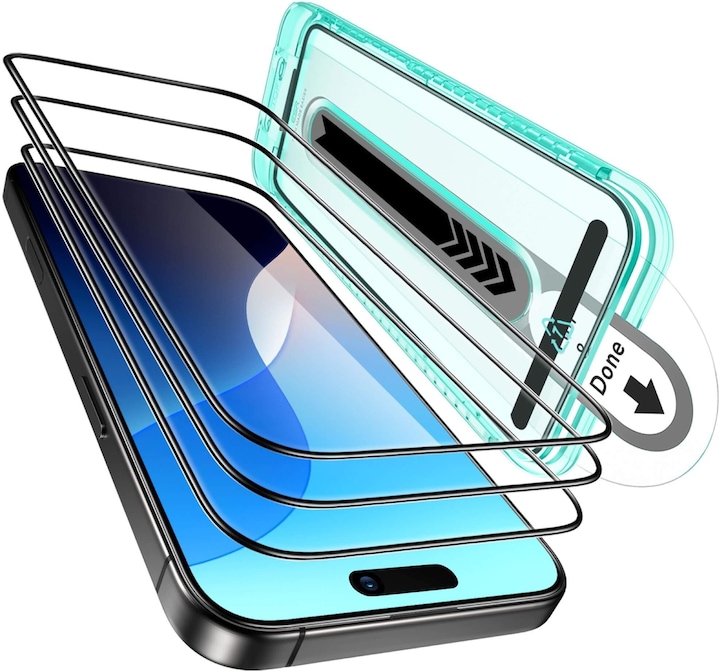 Immagine prodotto ESR Protezione del display in vetro temperato (1 Pezzo/i, Apple iPhone 16, Apple iPhone 15)