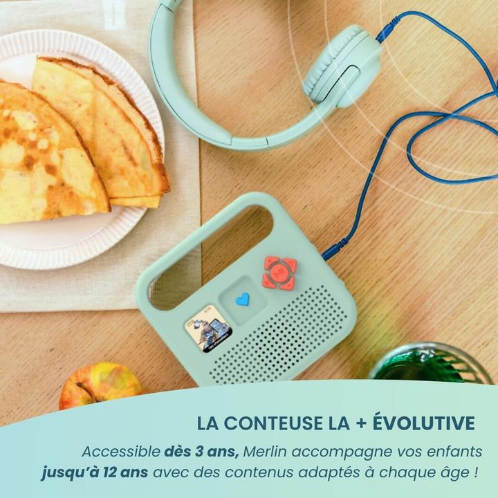 Immagine prodotto Merlin la Chouette Radio Enceinte Merlin vert amande