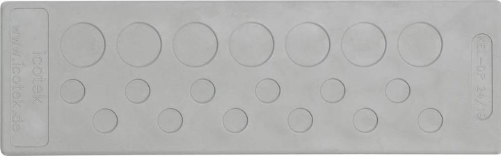 Icotek KEL-DP 24/50 Piastra passacavo Morsetto Ø (max.) 8,3 mm Elastomero