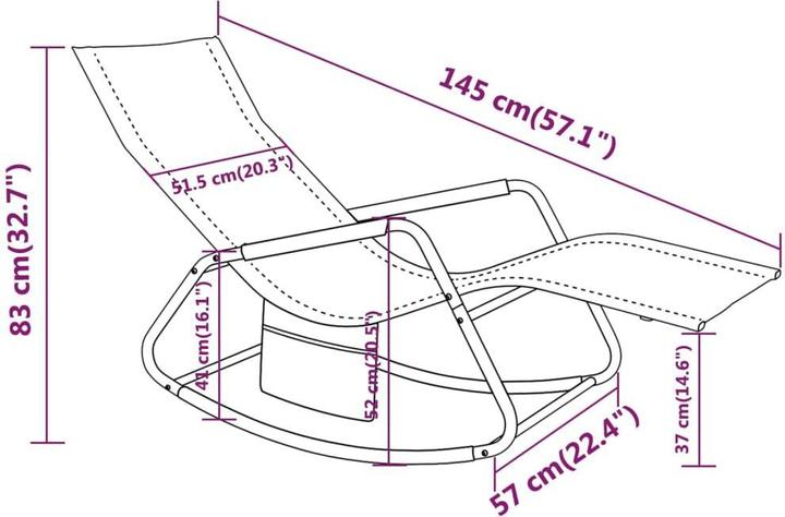 Produktbild vidaXL Sonnenliege (145 cm)
