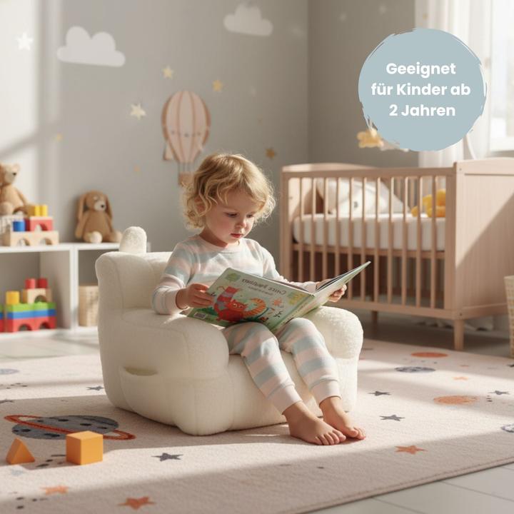 Produktbild Hermex Kindersessel mit Ohren Mini-Sessel Kuschelsessel für Kinder Sitzsack (Kindersessel)