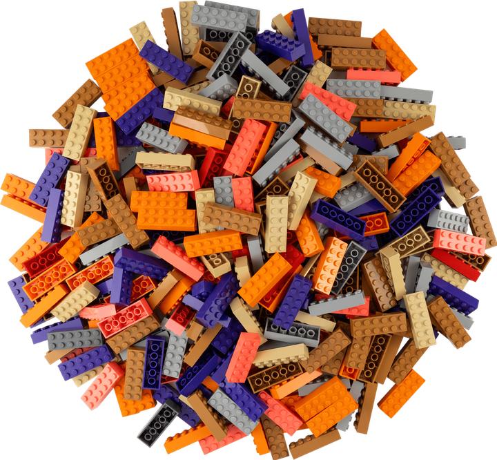 Actual product image LEGO 2x6 high bricks 2456 pieces 500x colors colorful (2456, LEGO Accessories)