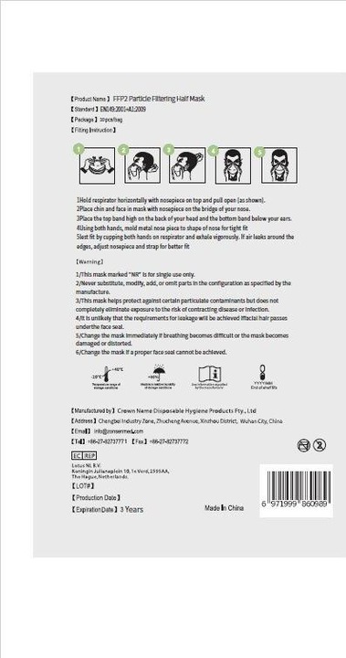 Image du produit Crown Name Masque de protection (FFP2, 10 x)