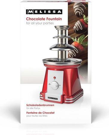 Actual product image Melissa Schokoladenbrunnen | 90 W | 32 cm | 3 Metall-Etagen | Rot / Weiss