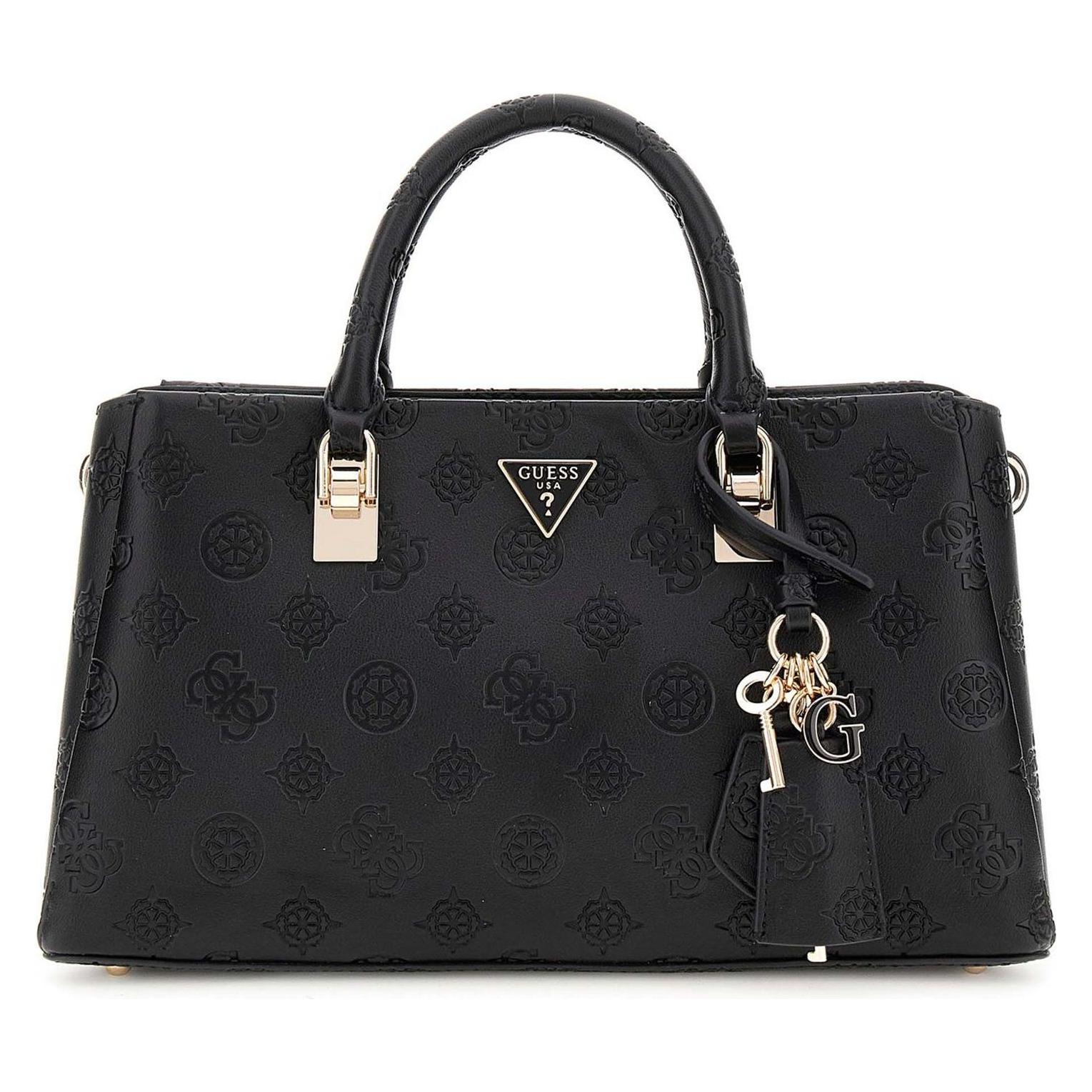 Guess, Damen, Handtasche, Tisha Girlfriend Satchel, Schwarz
