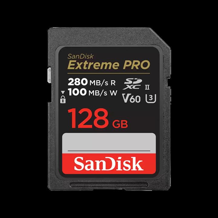 Actual product image SANDISK Extreme PRO UHS-II V60 (128 GB, SDXC, U3, UHS-II)