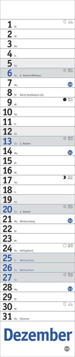 Produktbild Langplaner mini, blau 2026 (7 x 33 cm)