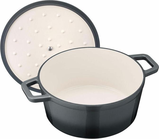 Actual product image Berndes Cocotte casserole B.IRON cast iron round 24 cm 3.75 litres black INDUCTION (Pot, Cast iron)