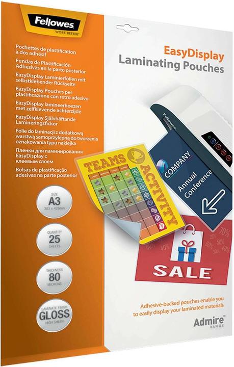 Image du produit Fellowes Admire Easy Move (A3, 25 pcs, 80 µm)