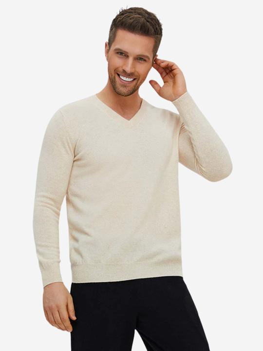 Image du produit Bellemere Sweater Solid V-Neck Merino Sweater (XL)