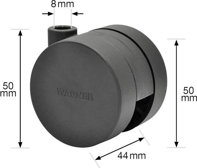 Produktbild Wagner System Doppellenkrollen konkav