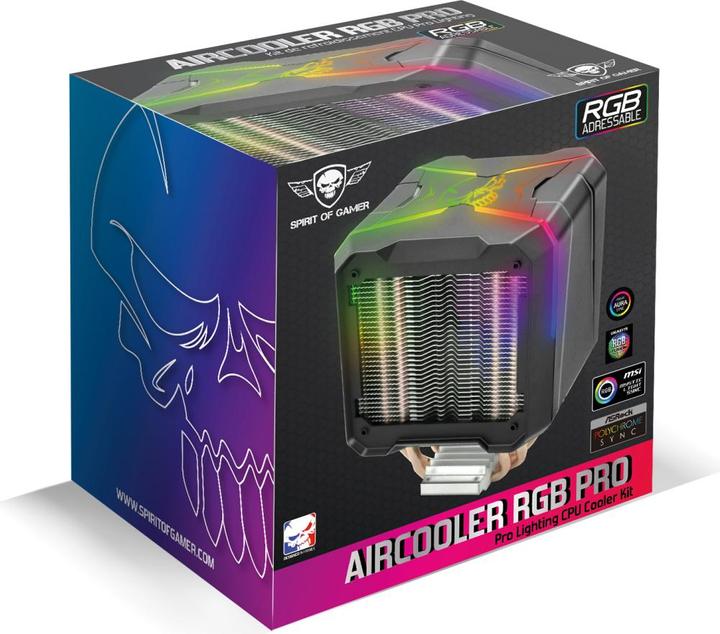 Actual product image Spirit Of Gamer Ventilateur processeur AirCooler Pro RGB (Noir)