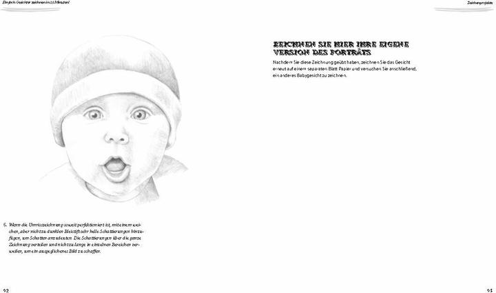 Produktbild Einfach Gesichter zeichnen in 15 Minuten! Step-by-step-Anleitungen für Anfänger (Deutsch, Mia Kessler, Susie Hodge, 2025)