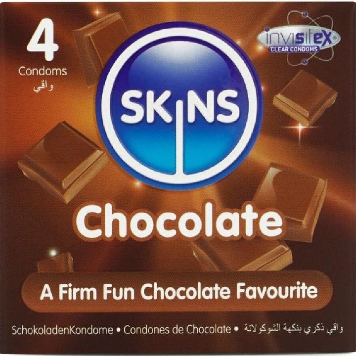 Produktbild Skins Chocolate» 4 Kondome mit süssem Schokoladen-Aroma (4 Stk.)