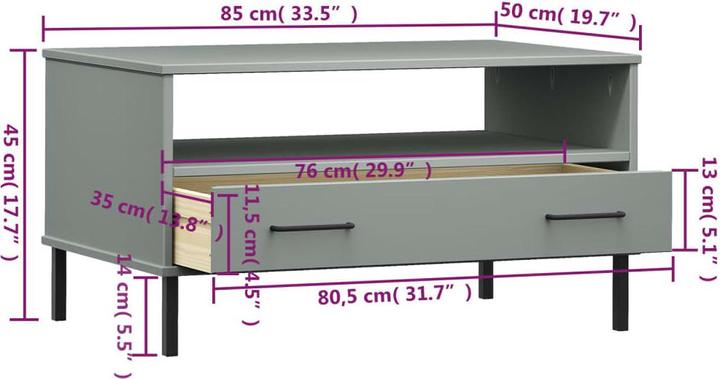 Actual product image vidaXL Couchtisch