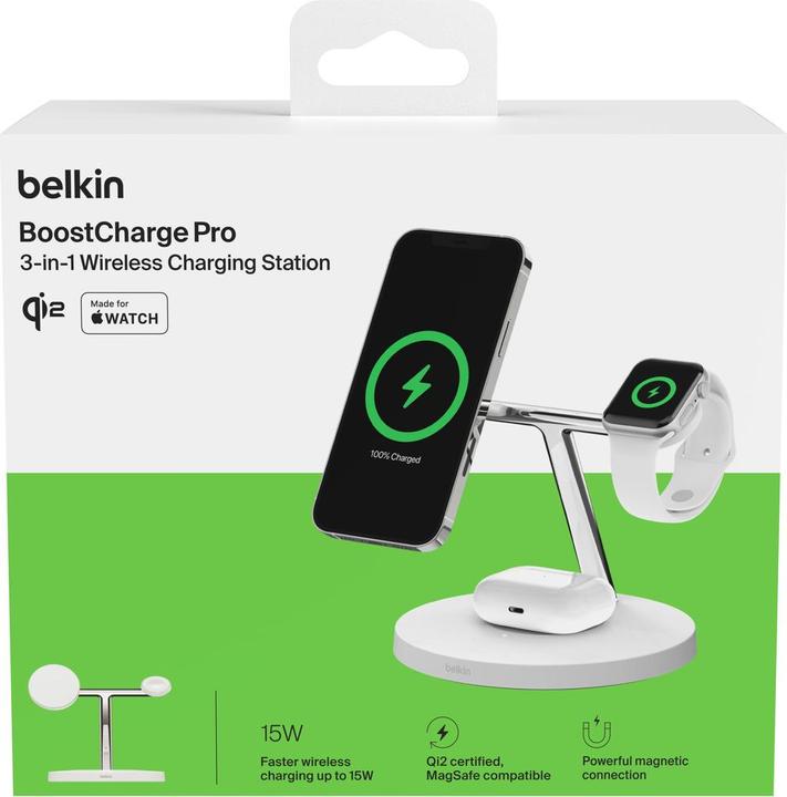 Actual product image Belkin Boost Charge Pro Qi2 3in1 (15 W)