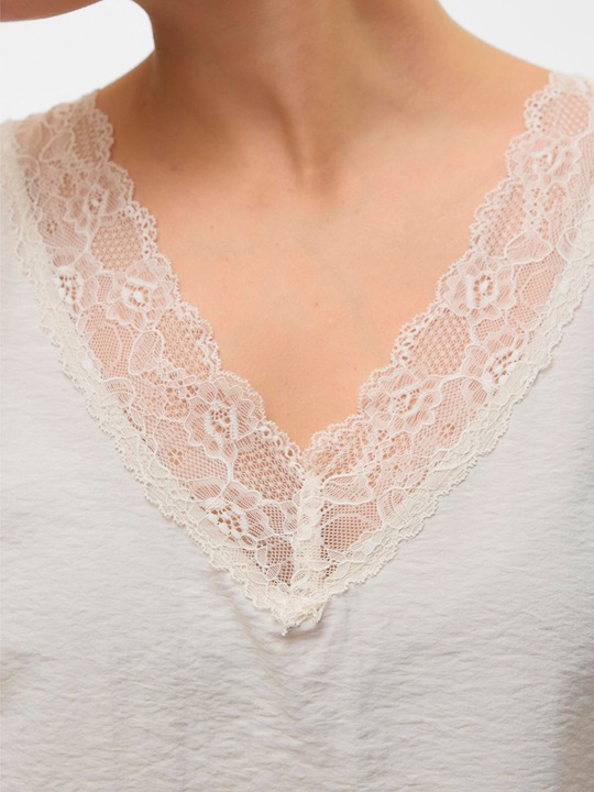 Image du produit Vero Moda Vmsafa Sl V-Neck Lace Top Wvn Ga Noos (S)
