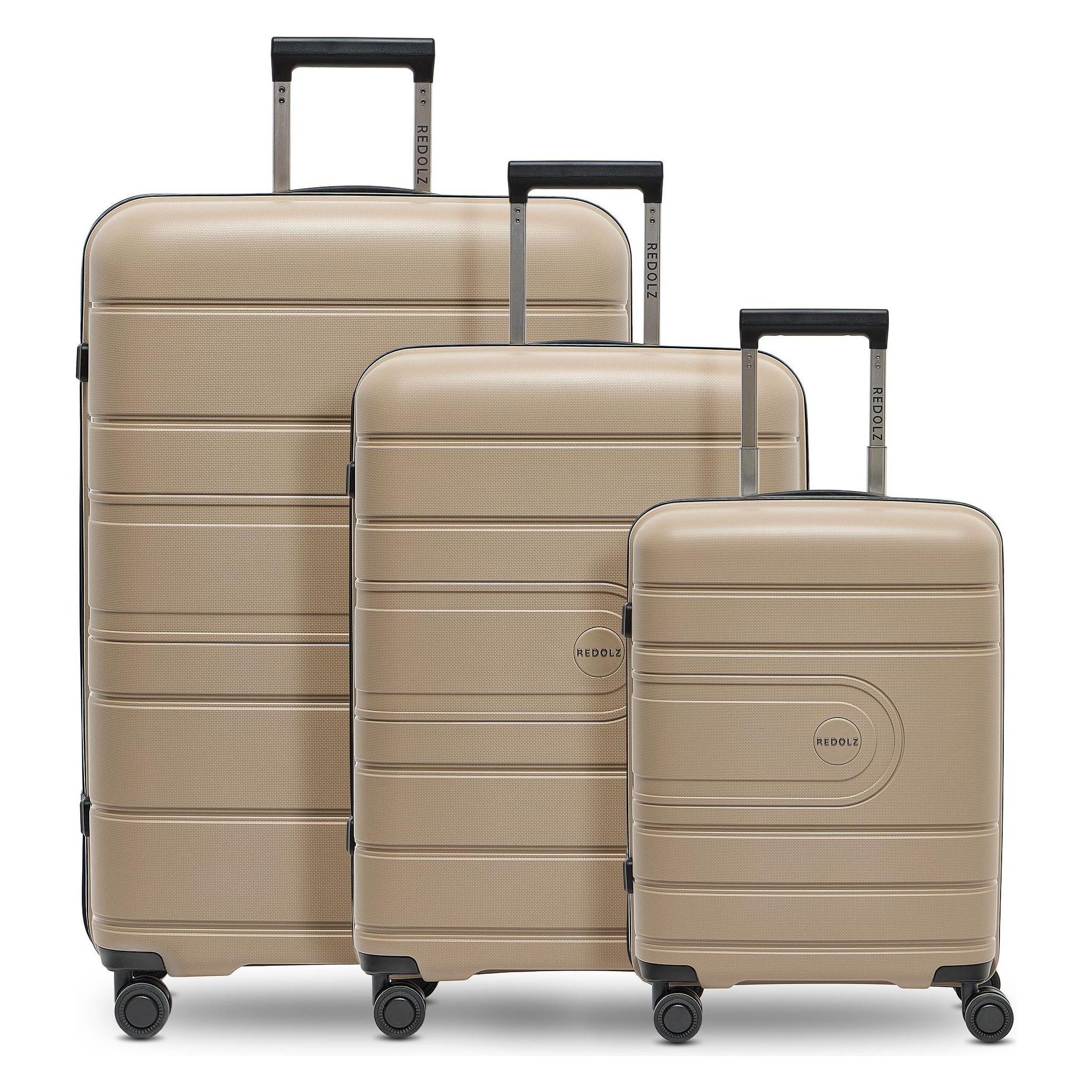 Redolz, Koffer, Essentials 11 3-Set 4 Rollen Kofferset 3-teilig, Blau, (208 l)