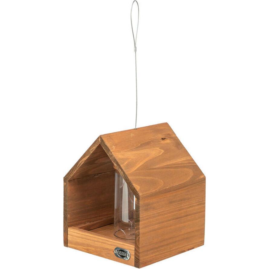 Trixie natura birdfeeder,hanging&silo,pine.,20×24×20cm,brown, Casetta per uccelli