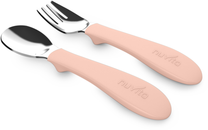 Produktbild Nuvita Edelstahlbesteck rosa 2 teilig