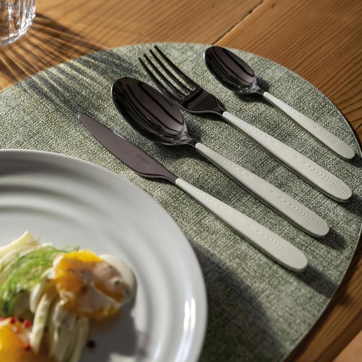 Produktbild Guzzini JUST Set 24 cutlery for 6 places at the table in stainless steel Milky white 122900156 (24 Stk., Besteck Set)