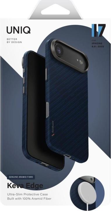 Produktbild Uniq Case Keva EDGE for iPhone 17 Air Magclick Charging blue (Apple iPhone 17)