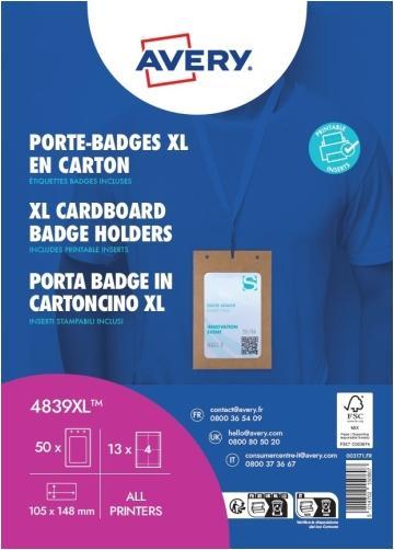 Actual product image Avery Large name badge pockets